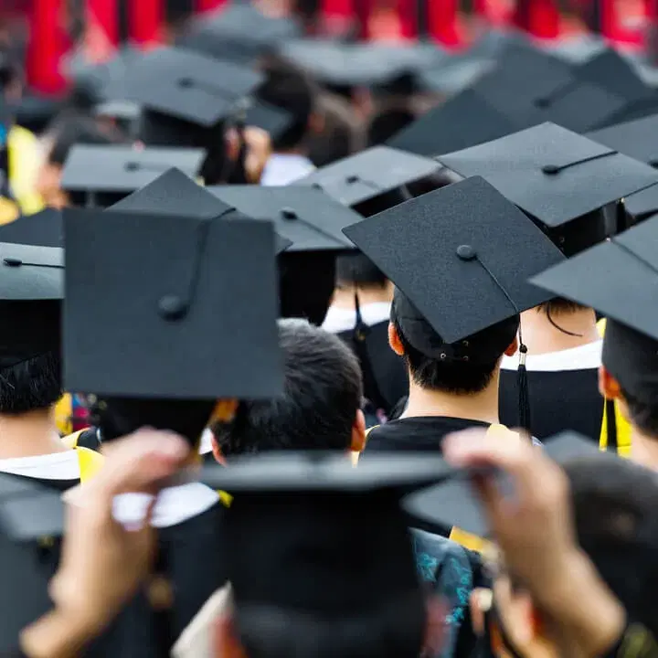 Graduates walking together